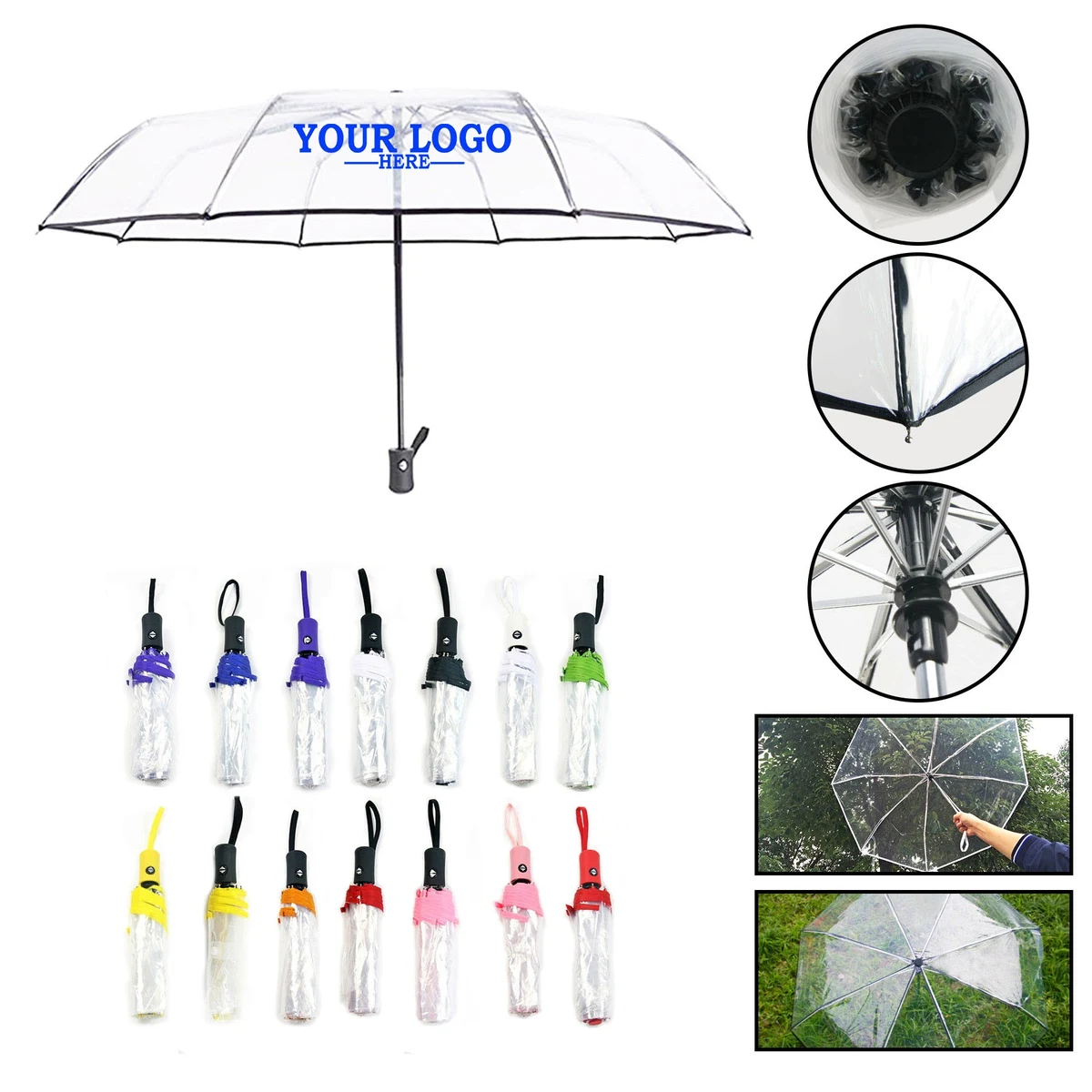 Automatic Folding Transparent Portable Umbrella 1