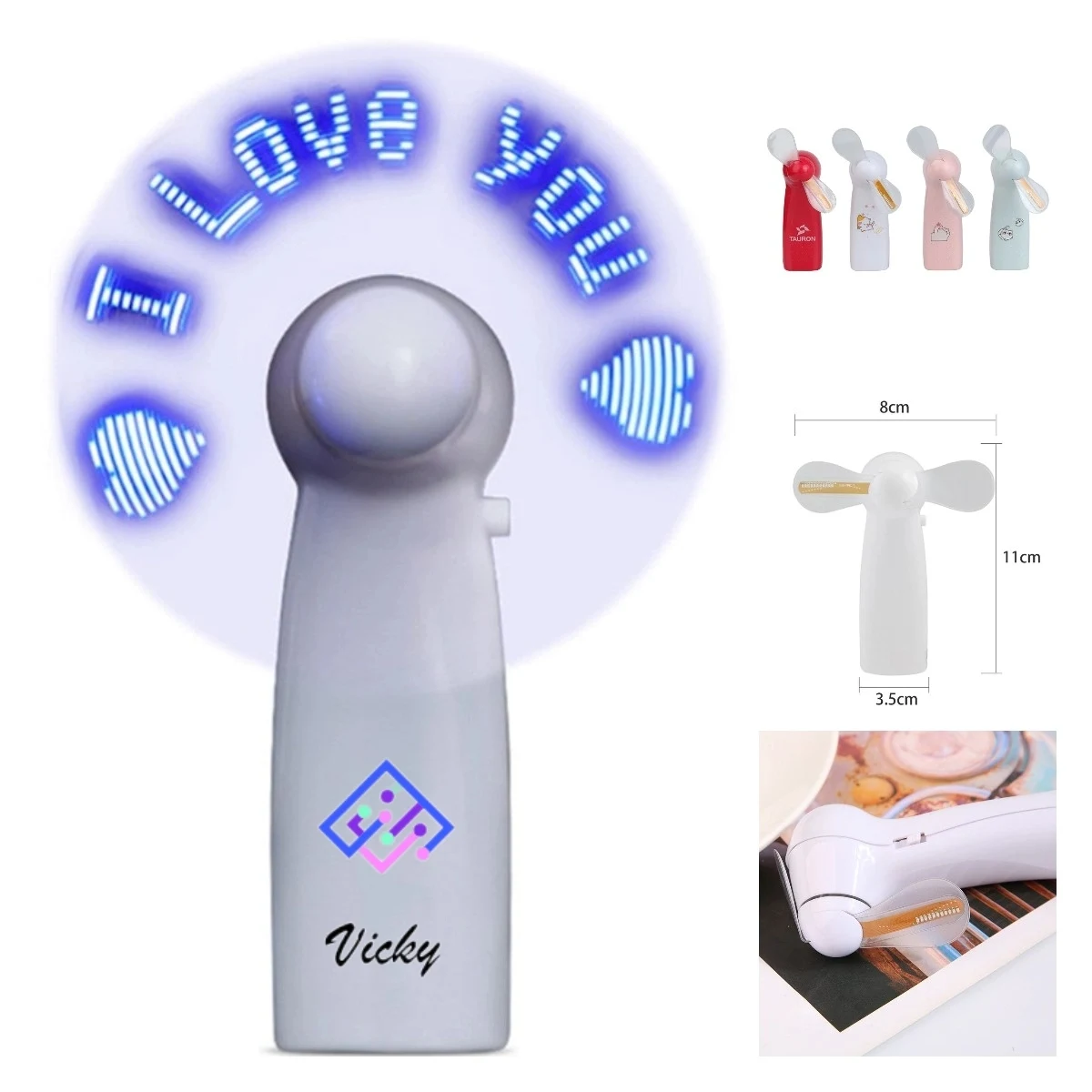 Message Handheld Light Fan 1