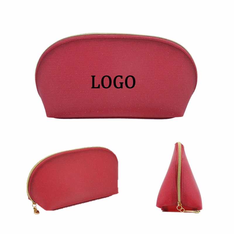 Half Moon Travel Glitter Makeup Bag