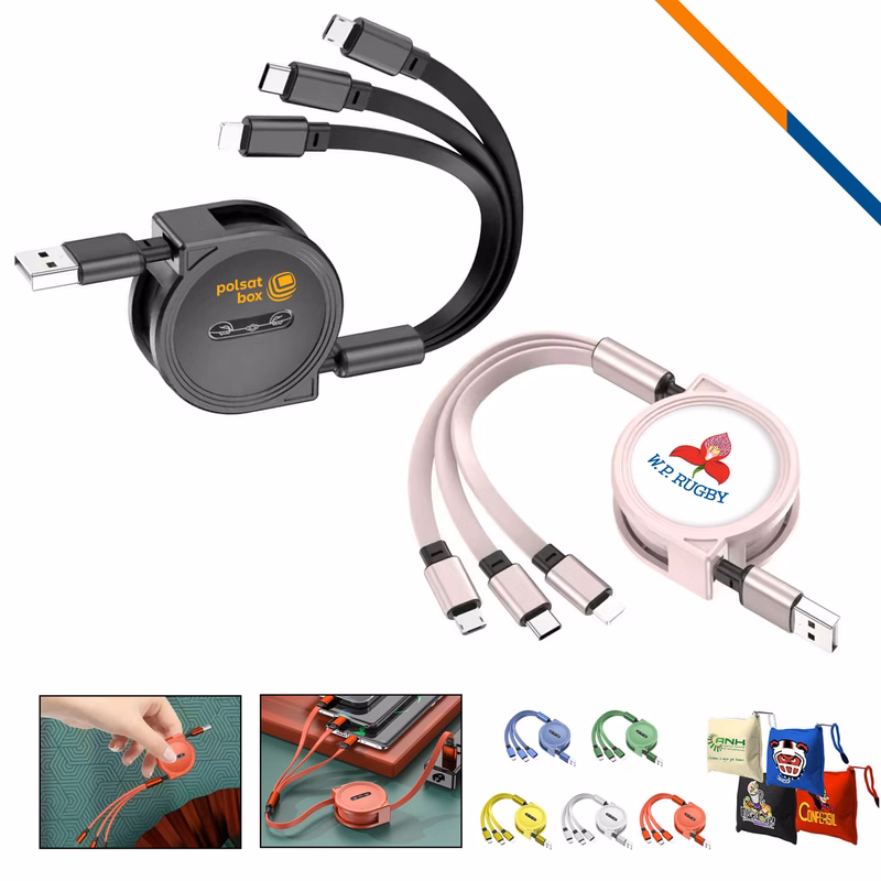 Avery 3in1 Retractable Fast Charging Cable