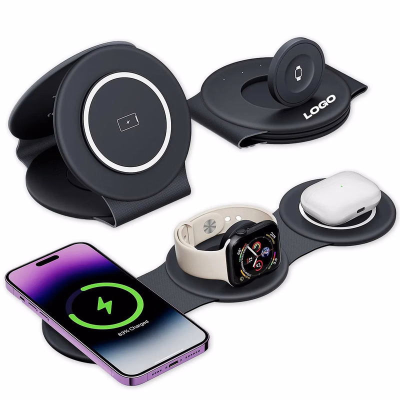 3 in 1 Wireless Charging Station Magnetic Foldable Travel
