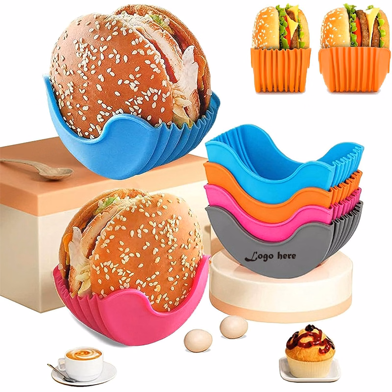 Burger Holder Hamburger Sandwich Fixed Box Mess-Free Clip
