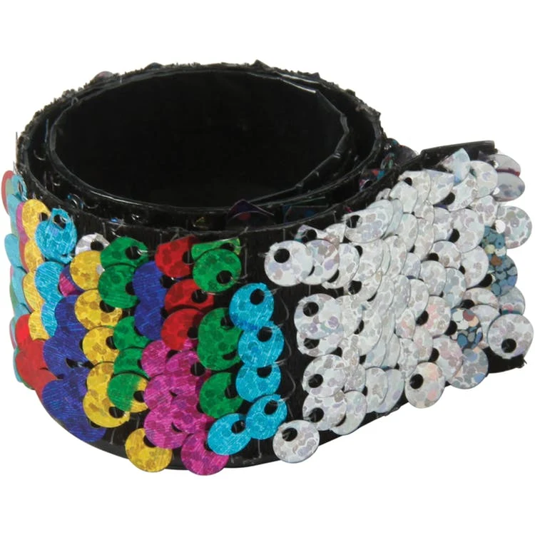 Rainbow Sequin Slap Bracelets 1