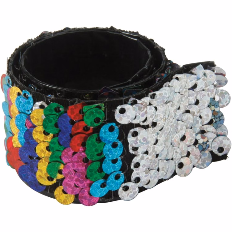 Rainbow Sequin Slap Bracelets