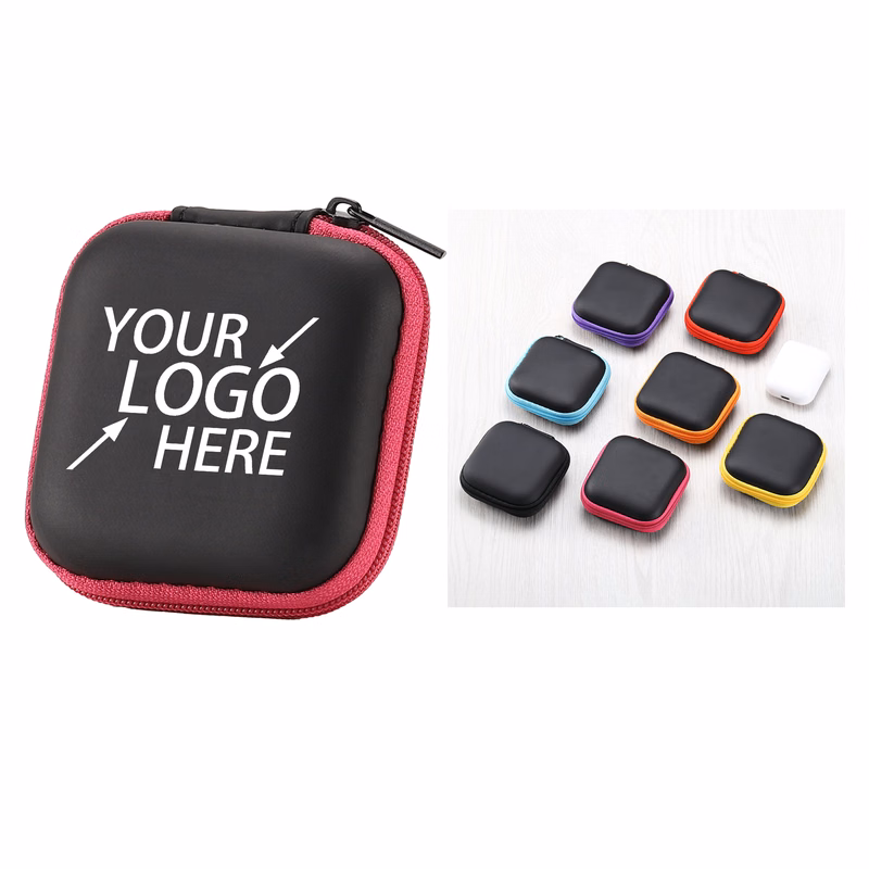 EVA Material Square Headphone Storage Bag