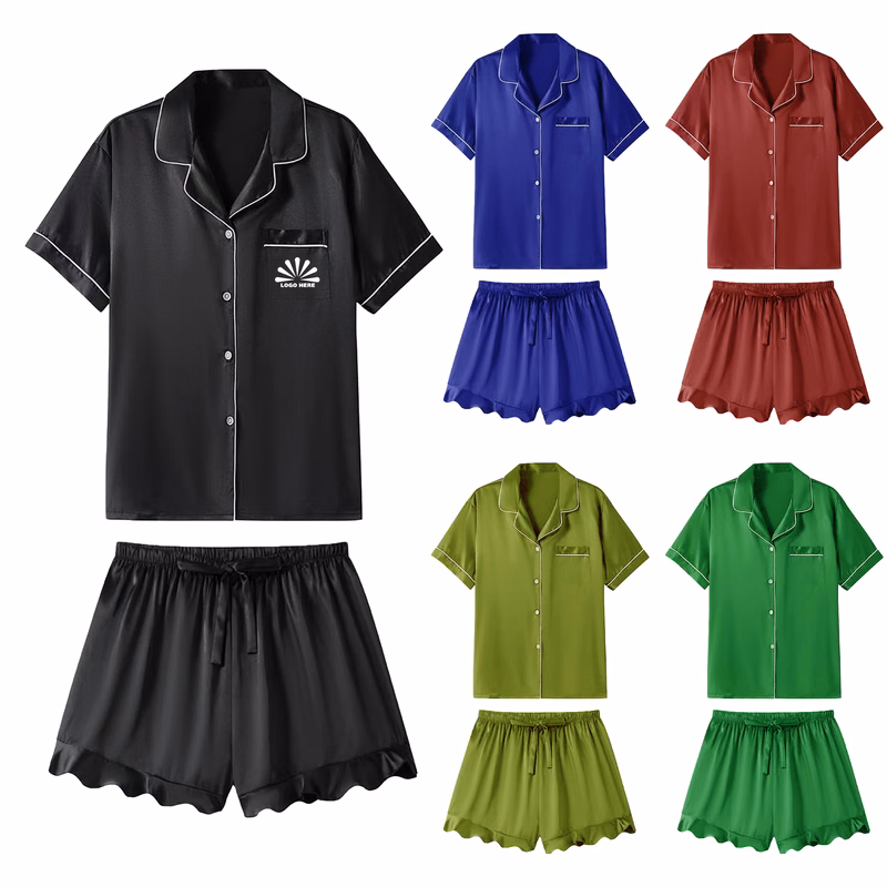 Customizable Satin Pajama Set for Comfort and Style