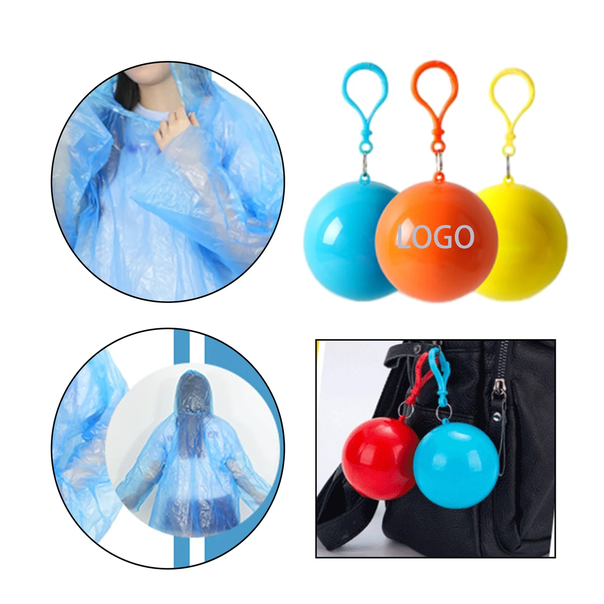 Multicolor Waterproof Portable Raincoat Ball 1