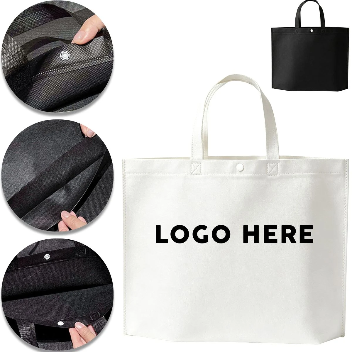Thick Non?Woven Fabric Tote Bag, 16.5 by 12.6 by 3.9 Inches 1