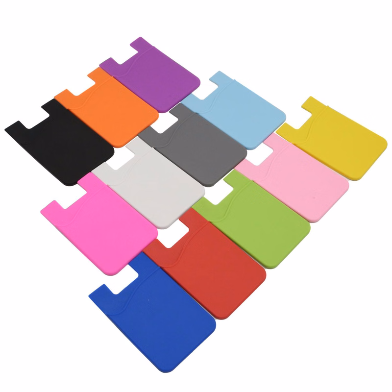 Silicone Phone Wallet With Soft Adhesive Card Holder Sleeve