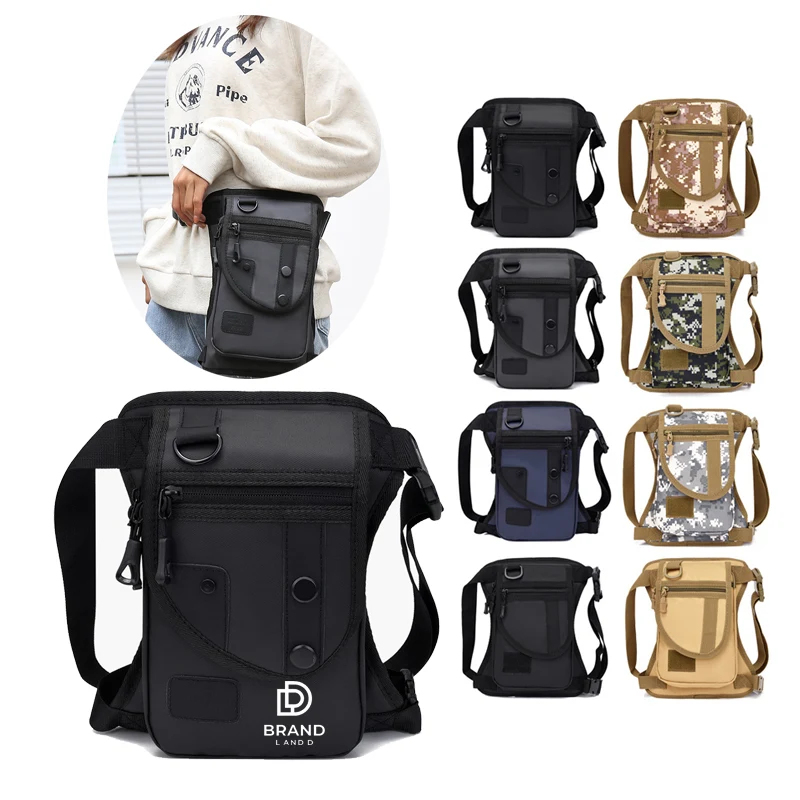 Custom Unisex Canvas Tactical Waist Belt Drop Leg Bag 1