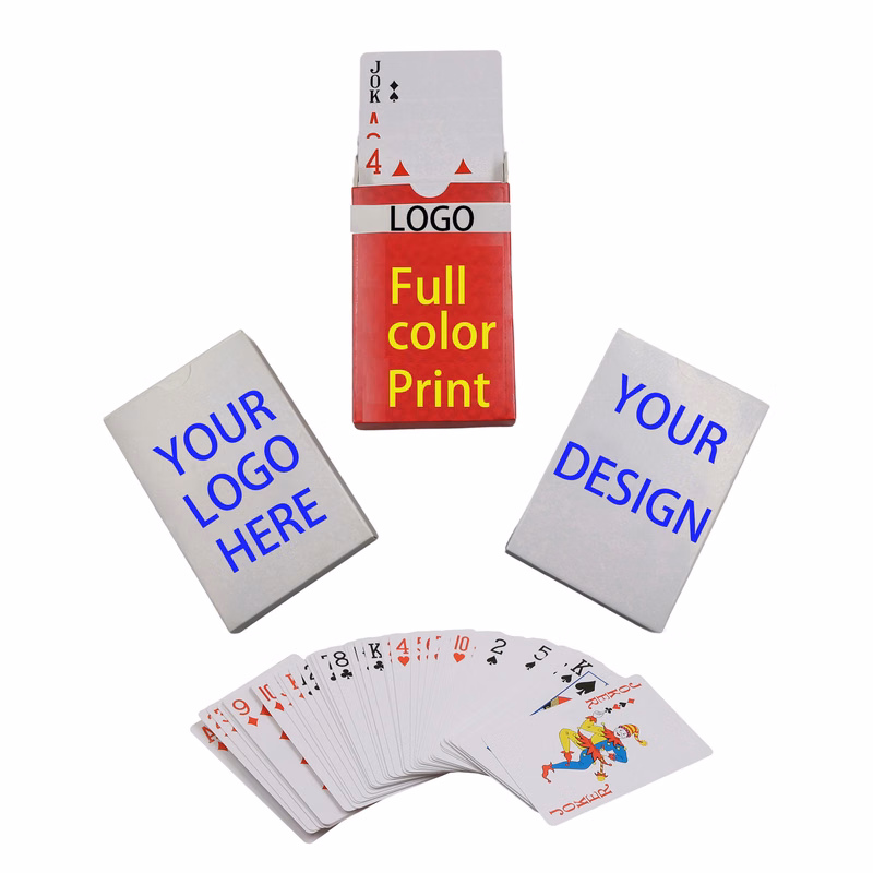 MOQ100 Decks Full Color Premium Customized Standard Poker