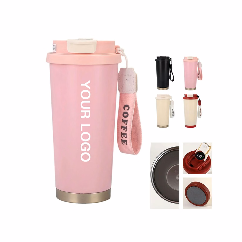 Durable Stainless Steel Coffee Cup with Direct Spout Lid
