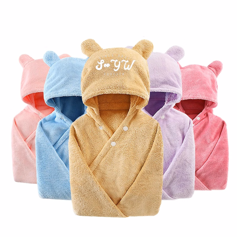 Super Soft Fit Baby Hooded Bath Towel MOQ 100