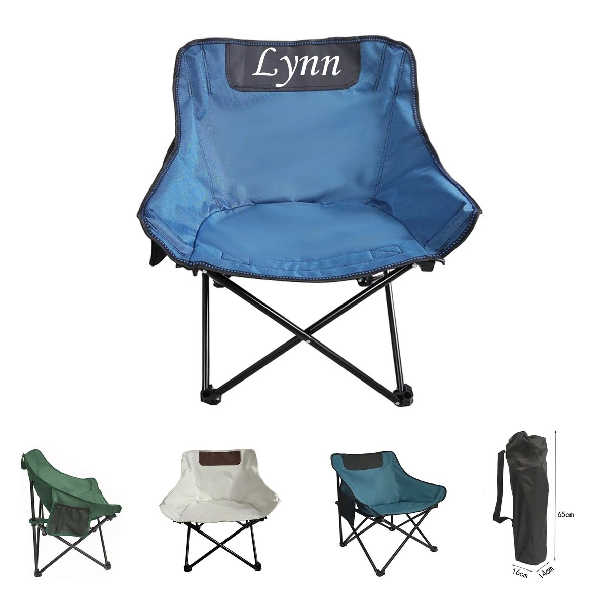 Outdoor Round Oxford Fabric Folding Chair 1