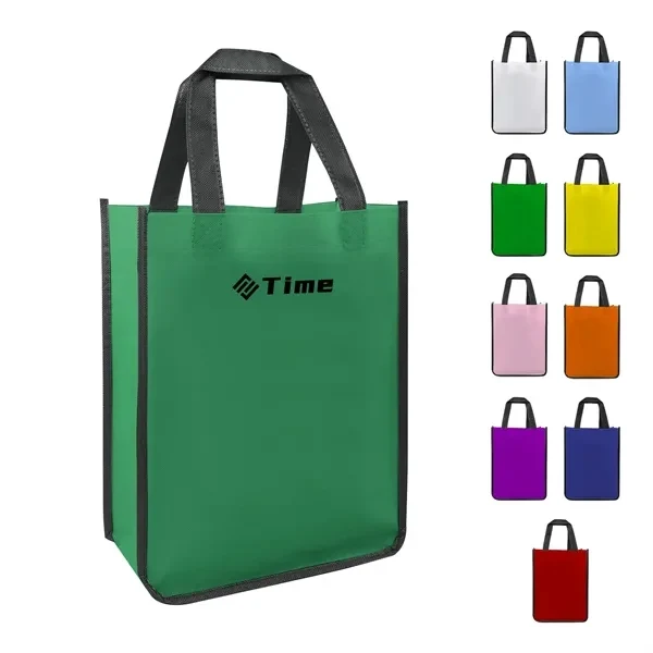 Custom Non-Woven Medium Tote 9.25" x 11.75" Reinforced Handles — Grocery Giveaway 1