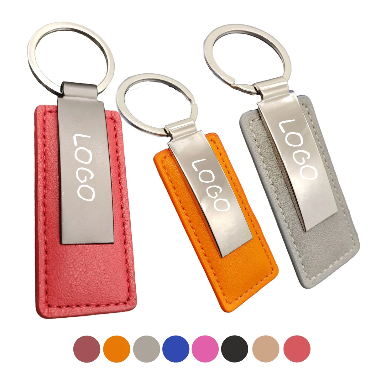Metal Leather Car Key Pendant 1