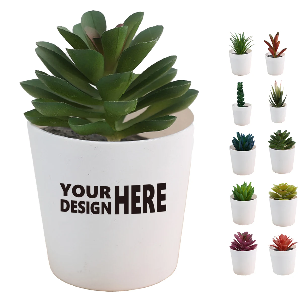 Simulation Succulent Barrel Plant Set for Desk 1