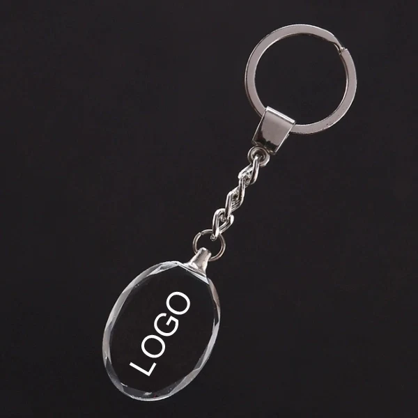 2d Oval Crystal Keychain 1