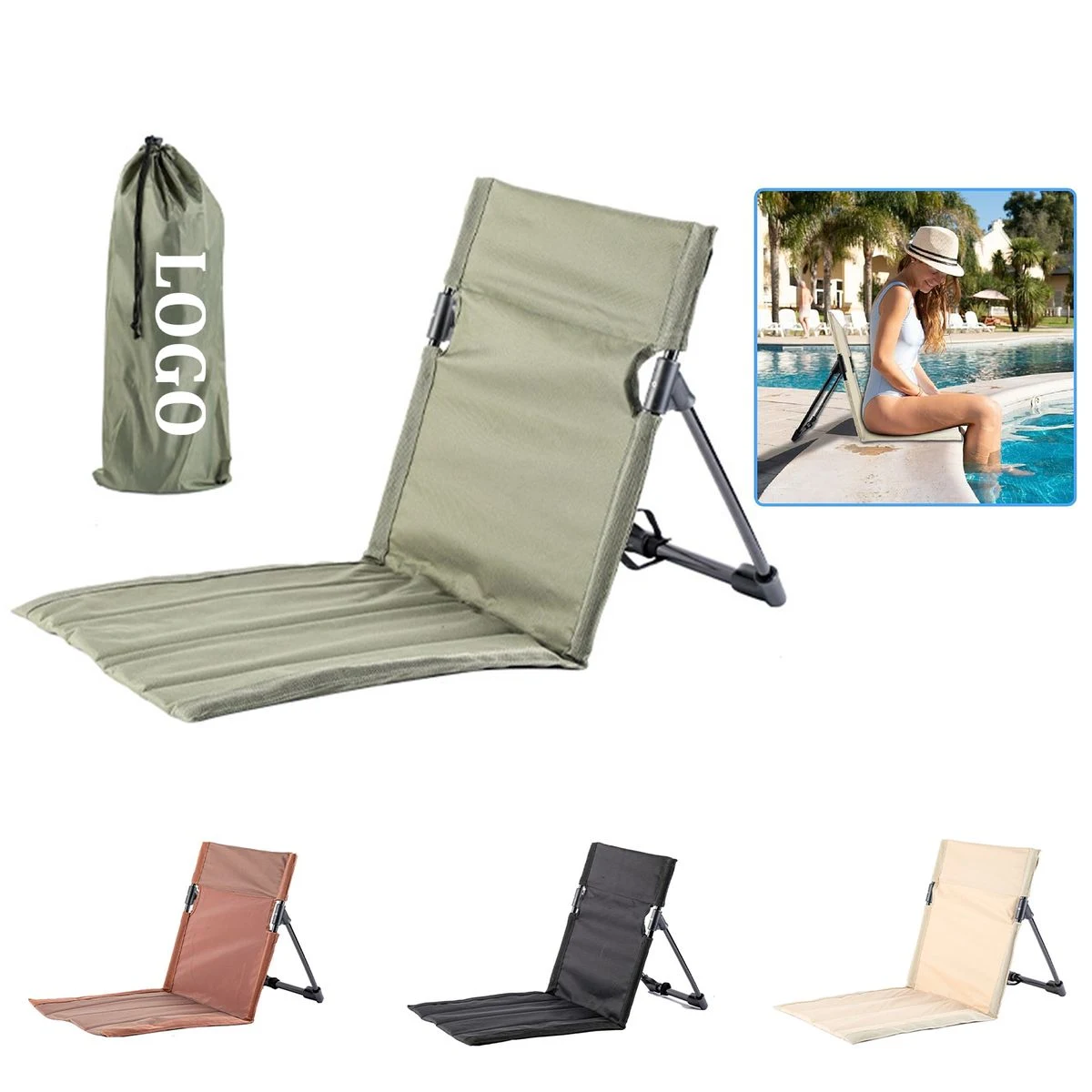 Foldable Seat for Poolside Chairs 1