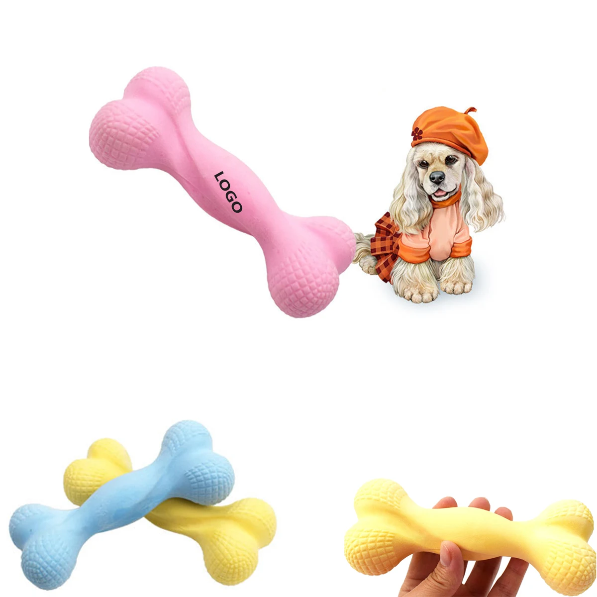 Milk Scented TPR Bone Pet Toy 1