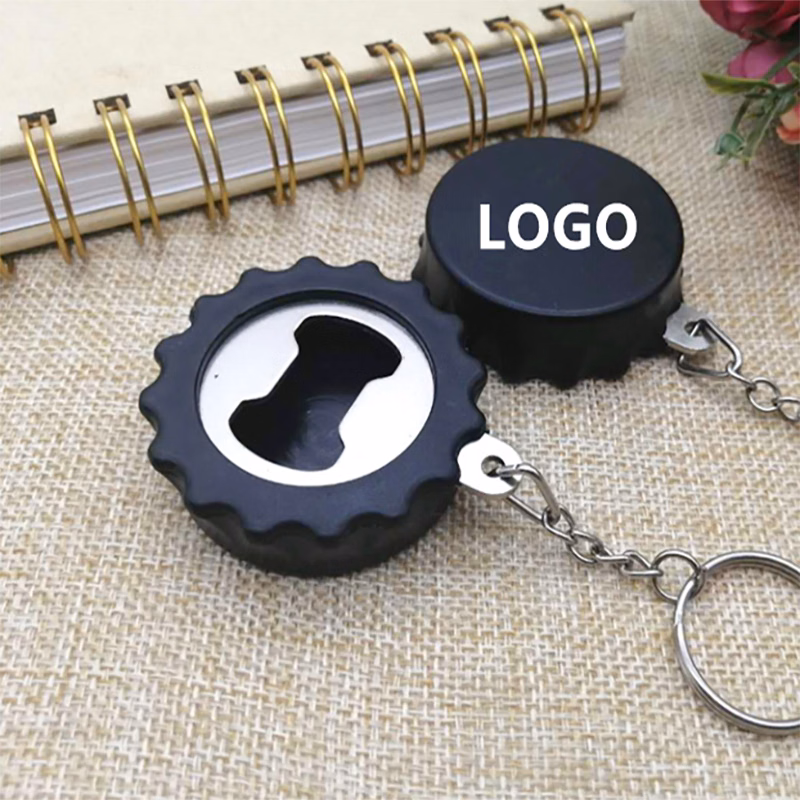 Cap Shape Bottle Opener with Keychain