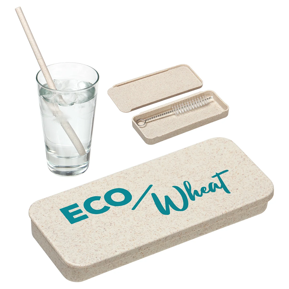 Eco Wheat Straw Kit With Cleaning Brush 1