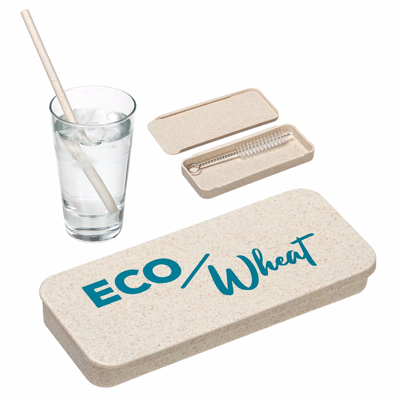 Eco Wheat Straw Kit With Cleaning Brush