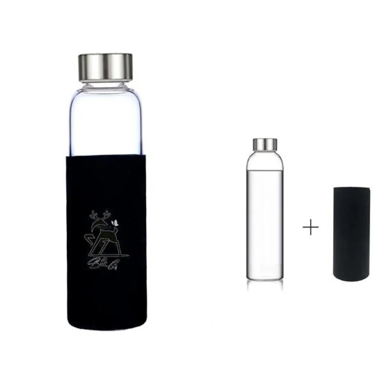 18oz Glass Tumblers with Silicone Protective Sleeve 1