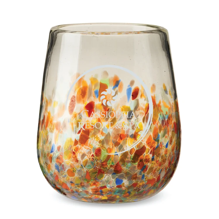 Twine Living® Artistico Stemless Recycled Wine Glass, set of 2 1