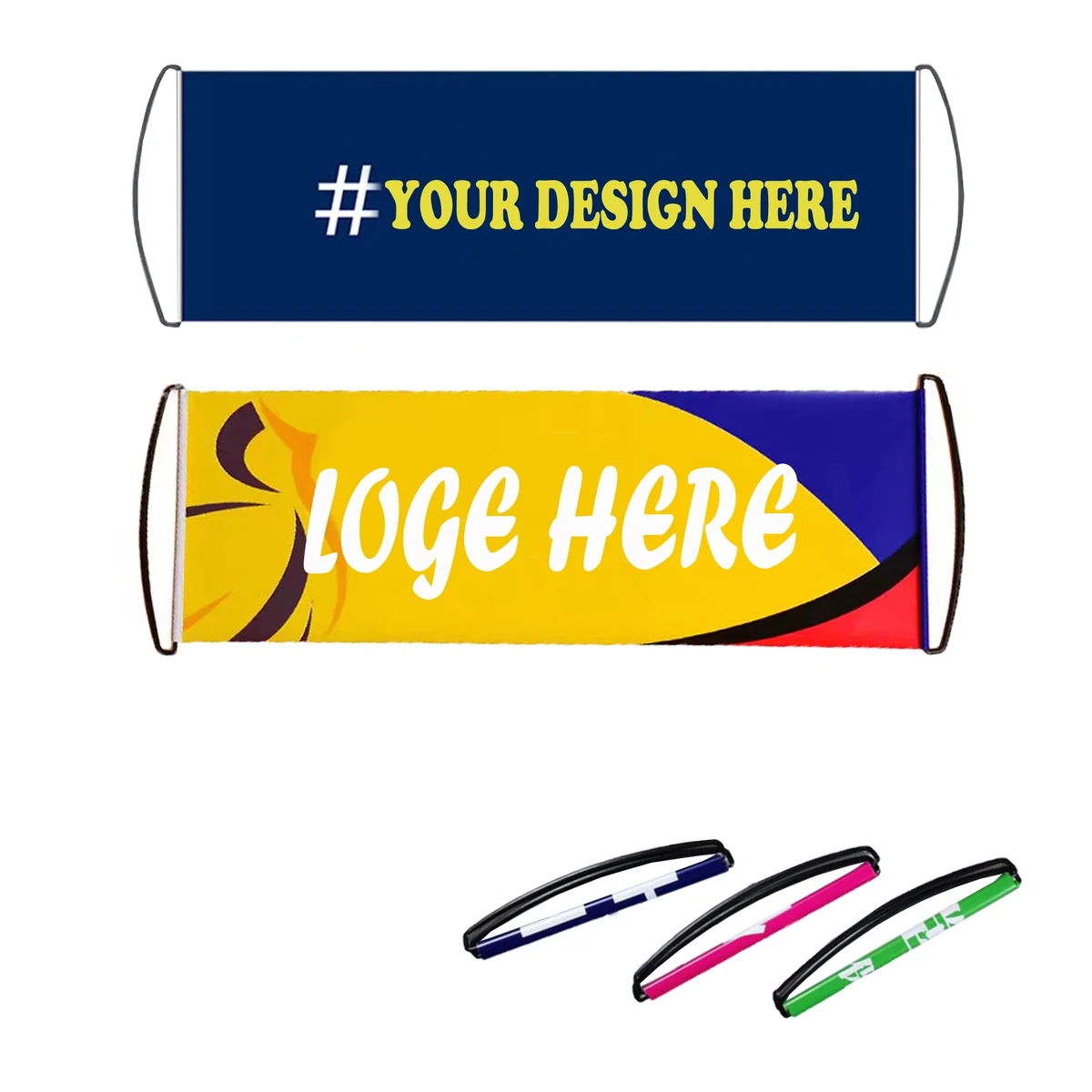 Retractable Hand held Scrolling Banners MOQ 100PCS 1