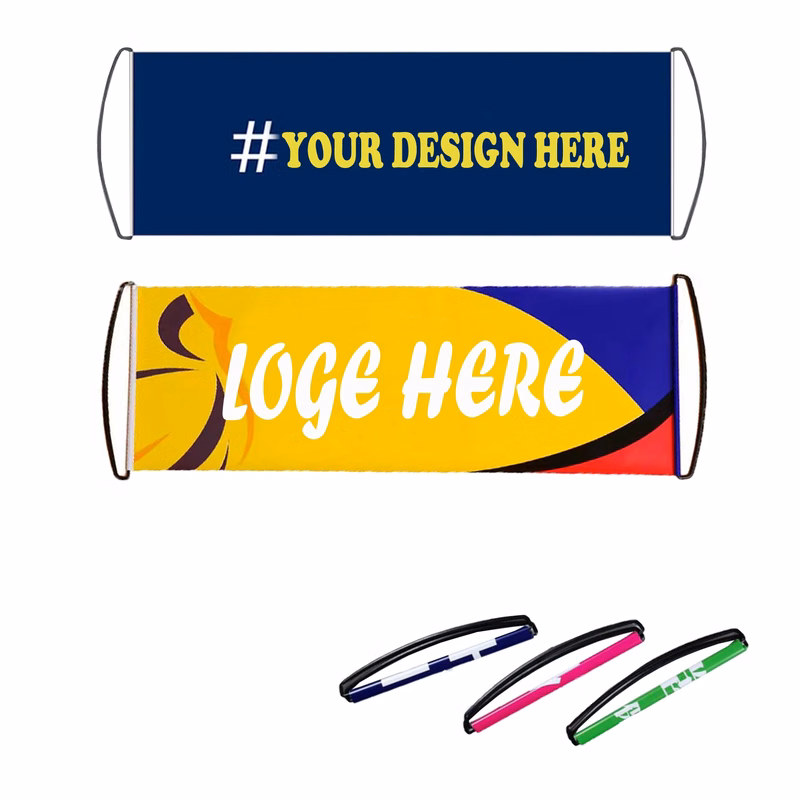 Retractable Hand held Scrolling Banners  MOQ 100PCS