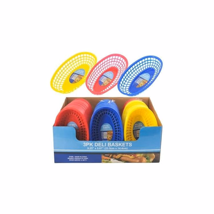 Picnic Deli Basket - 3 Assorted Colors