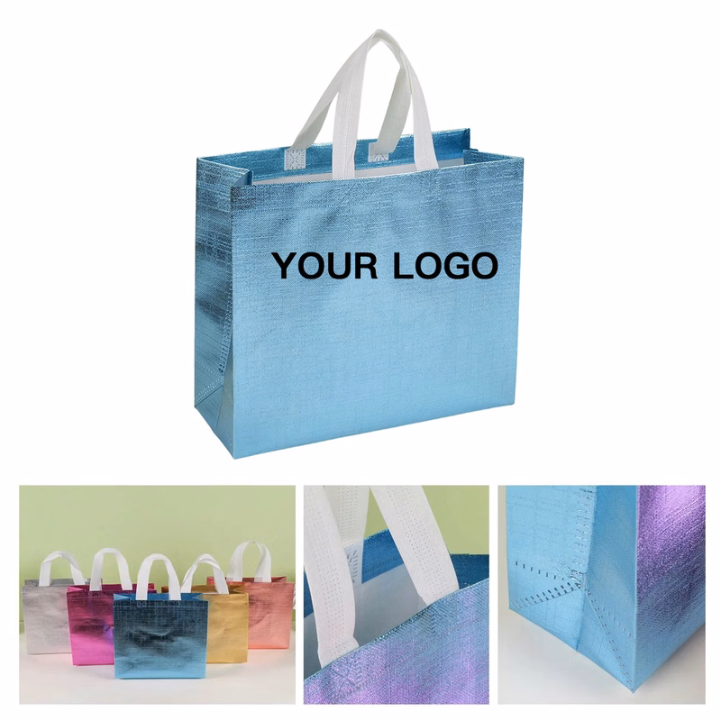 Reusable Glossy Tote Bag for Retail or Market Use