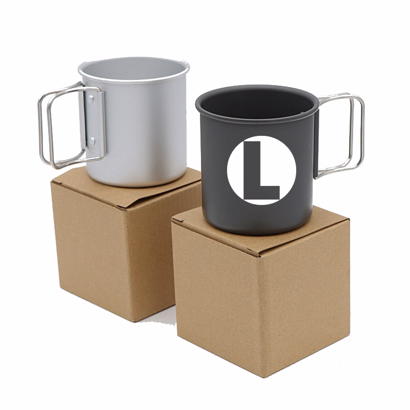 Foldable Handle Aluminum Mug - 10oz