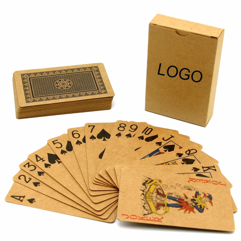 Eco-Friendly Kraft Paper Poker Playing Card