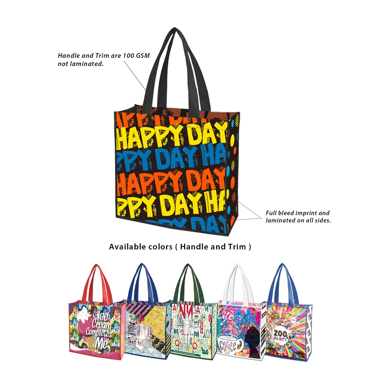 Free Shipping 13 x 13 Small Quantity Custom All Sides Laminated Bag 1