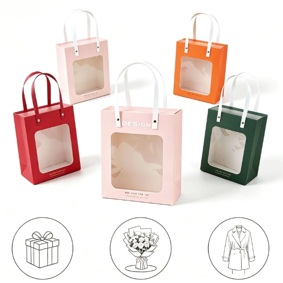 Transparent Display Window Gift Bag 1