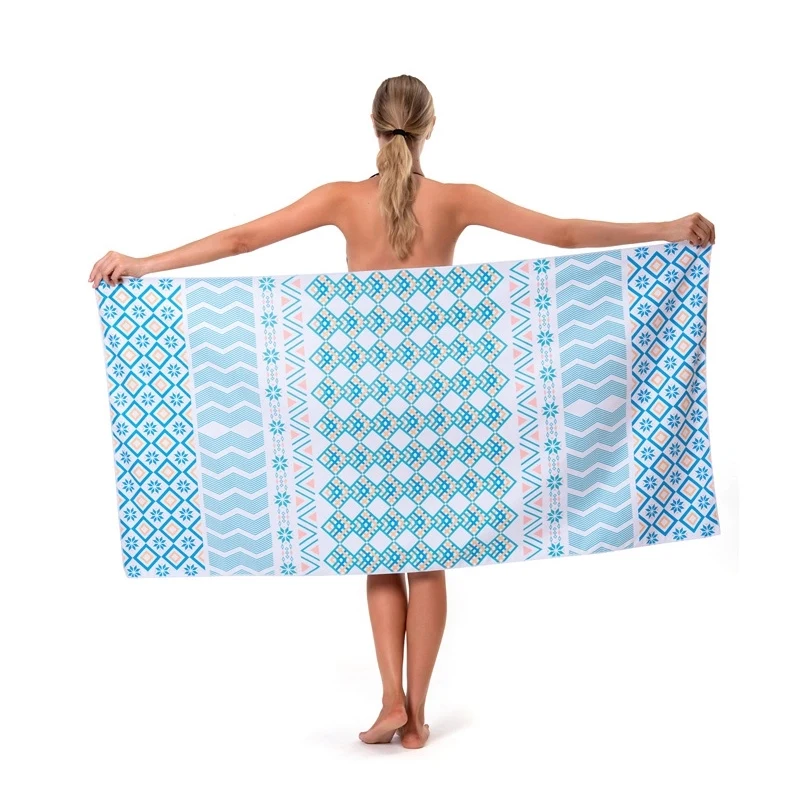 Sublimated Microfiber Beach Towel - 31.5'' x 63'' 1