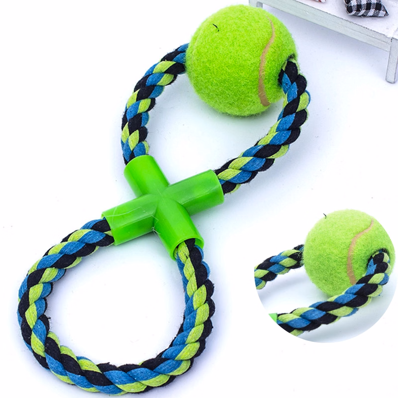 8-Shaped Dog Chew Tennis Ball Toy