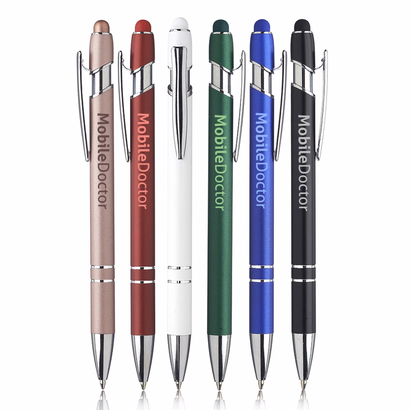 Sleek Metal Stylus Pen with Chrome Trim
