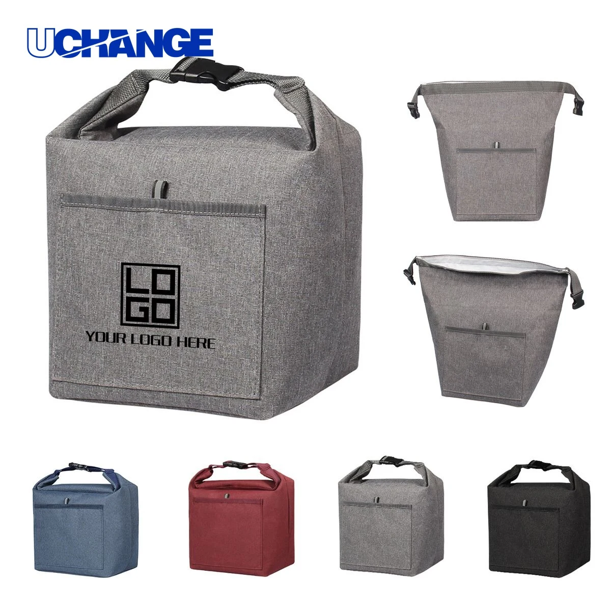 Bellevue Heathered Polyester Insulated Lunch Tote 1