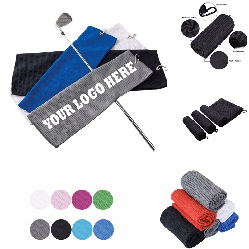 15.7"x23.6" Microfiber Golf Towel With Carabiner