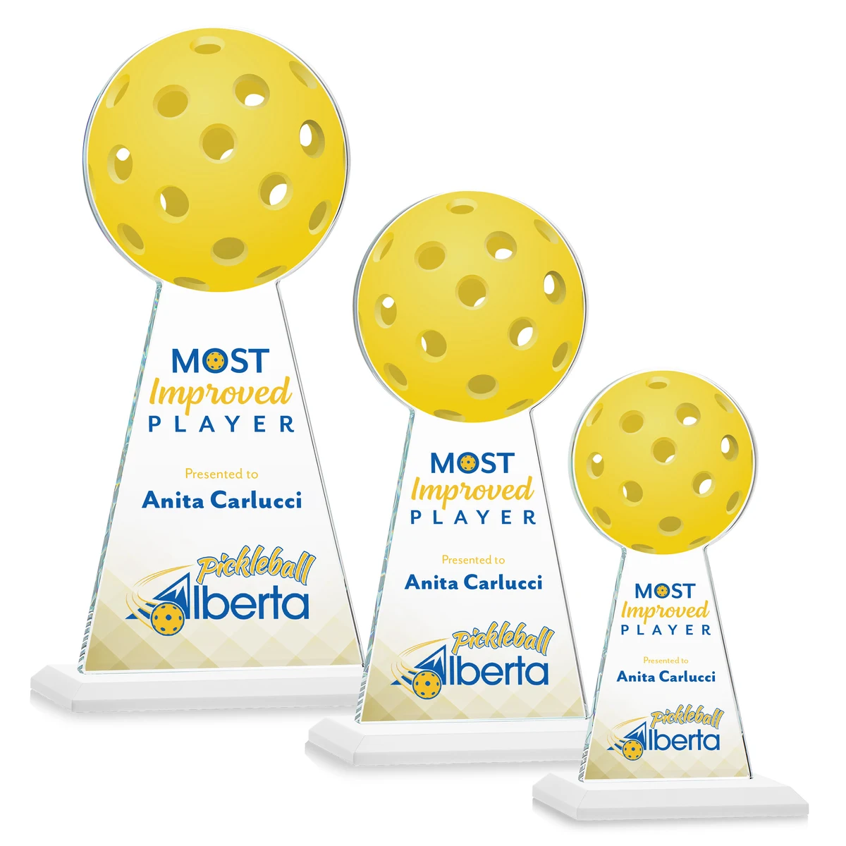 Edenwood Pickleball VividPrint™ Award - White 1