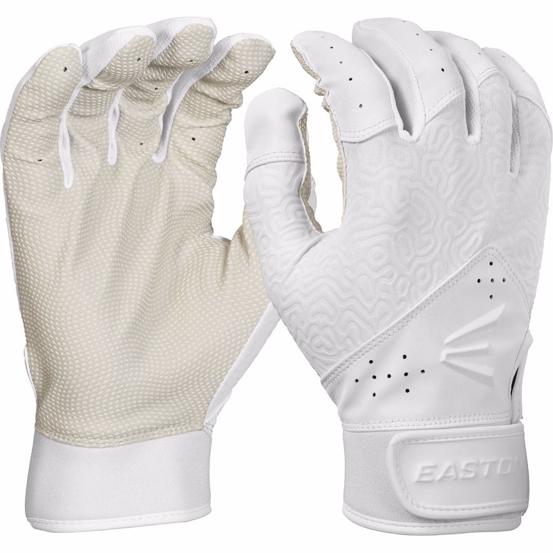 Easton Fundamental 2.0 Fastpitch Softball Youth Batting Gloves | White/White | Youth Small
