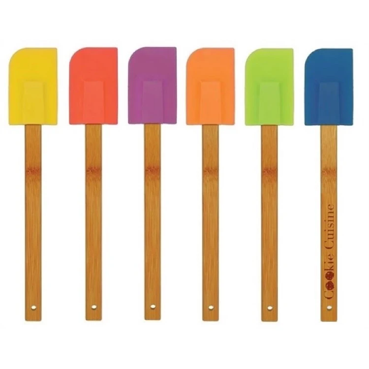 11 3/4" Silicone Spatula w/Bamboo Handle 1