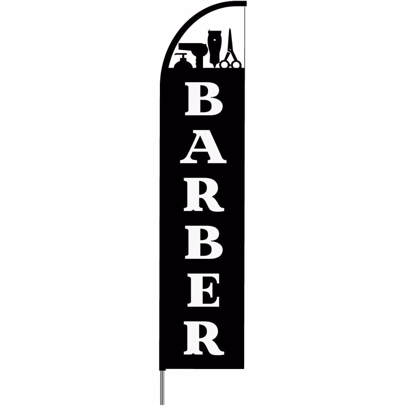 Barber Flag Kit Hardware 15' Feet Feather Flag Sign Outdoor Banner