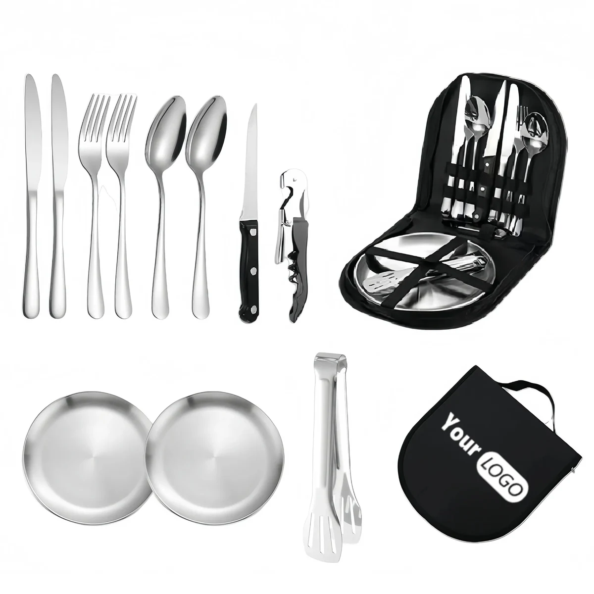 All-in-One Camp Utensil Set With Zipper Case 1