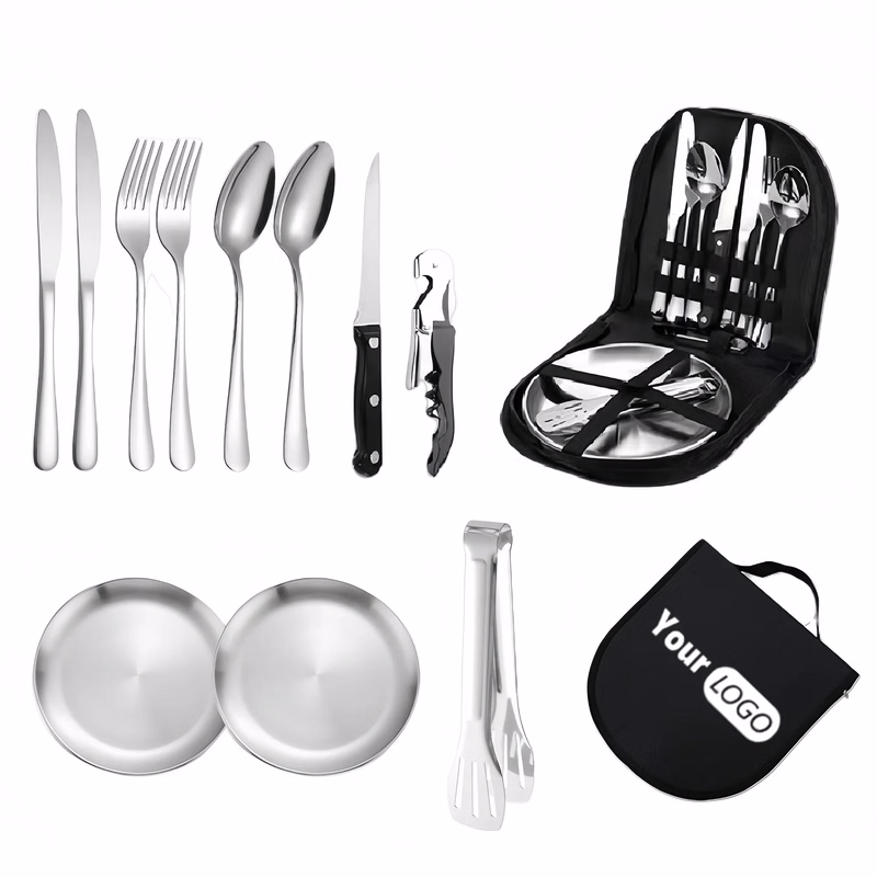 All-in-One Camp Utensil Set With Zipper Case