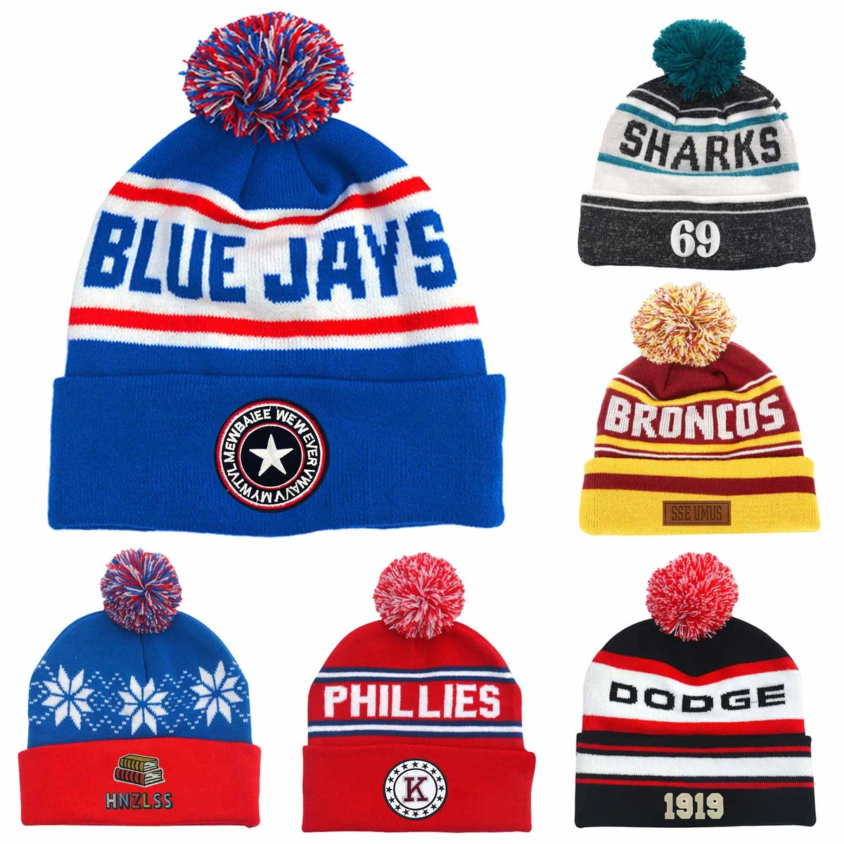 Winter Warm Knitted Hat With Pompom 1