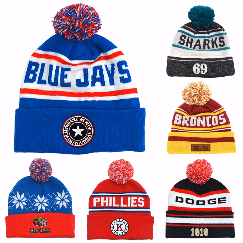 Winter Warm Knitted Hat With Pompom